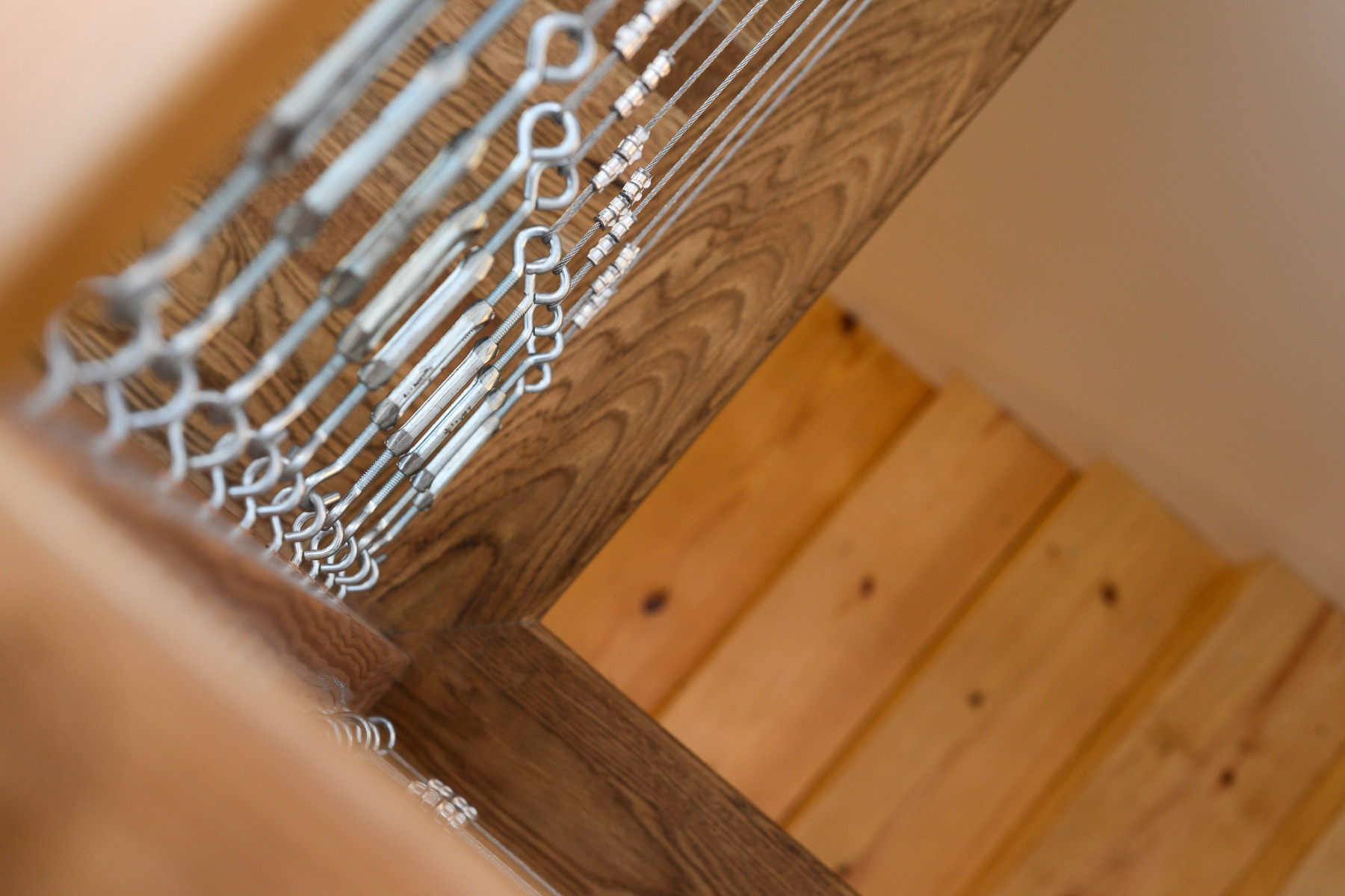 Detail of stair railing. 