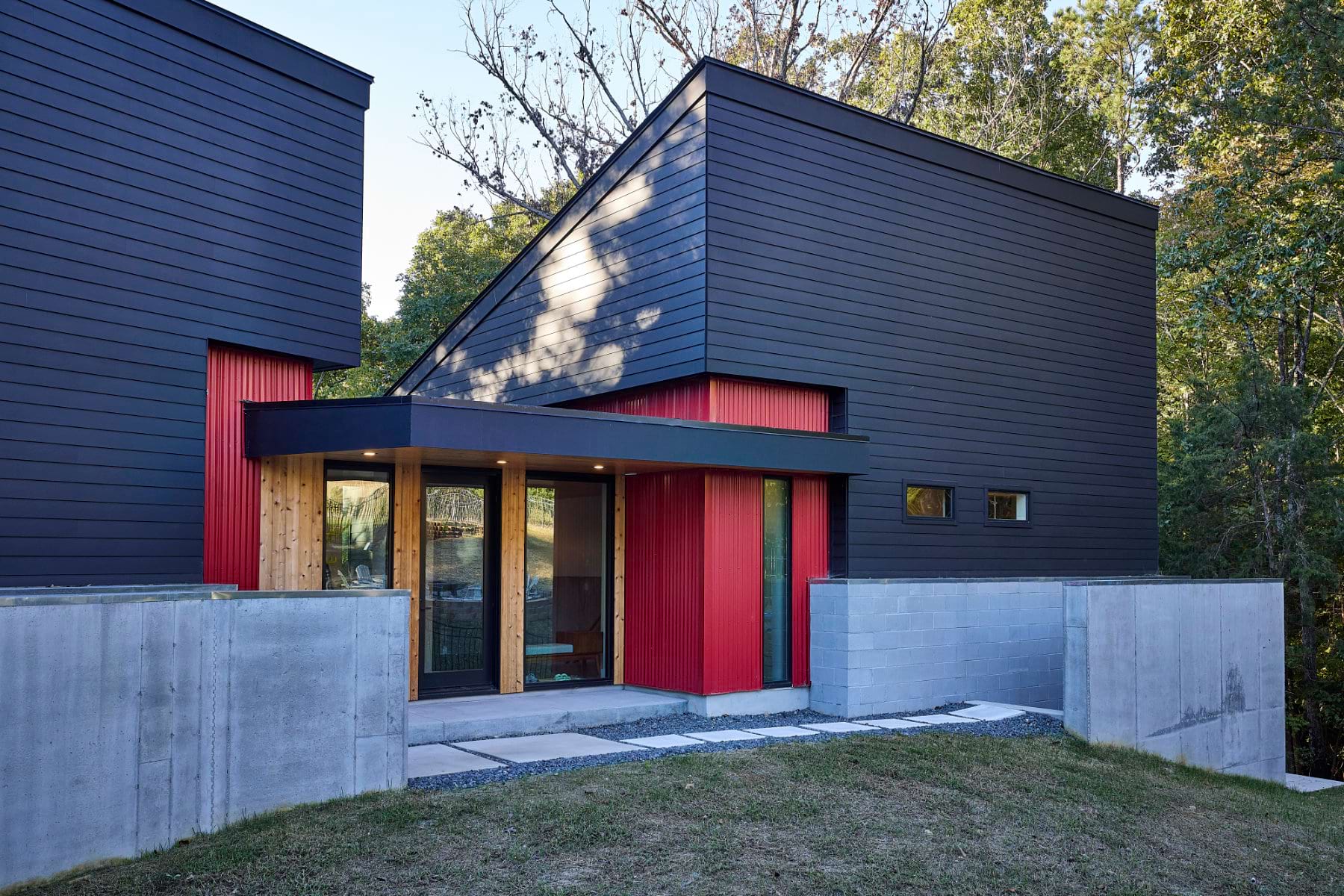 Entrance of modern home.
